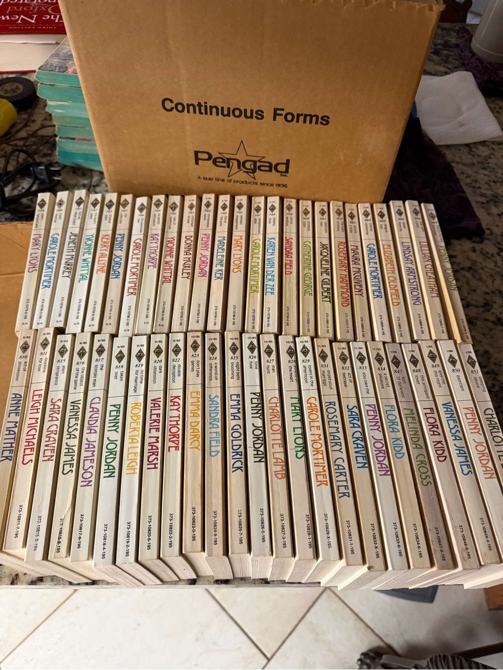 Lot of 50 Harlequin romance novels Books mid 80s Vintage